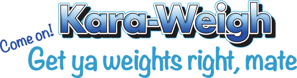 Kara-Weigh primary logo for mobile caravan weighing and vehicle weighing services.